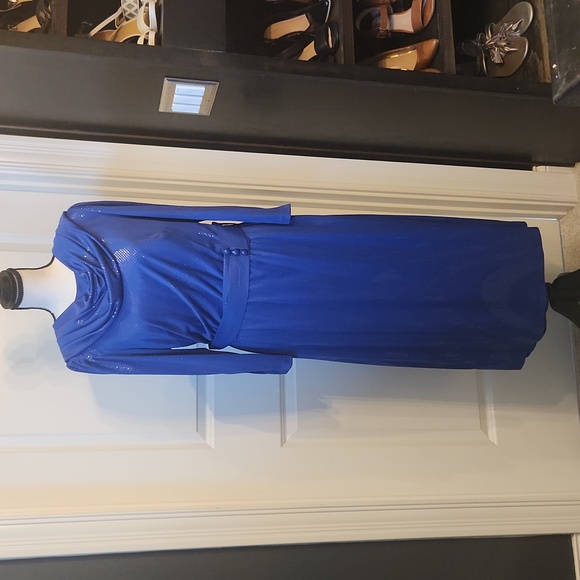 Vintage 1970s or 1980s‎ Blue West Germany Dress Size Medium - Picture 2 of 13